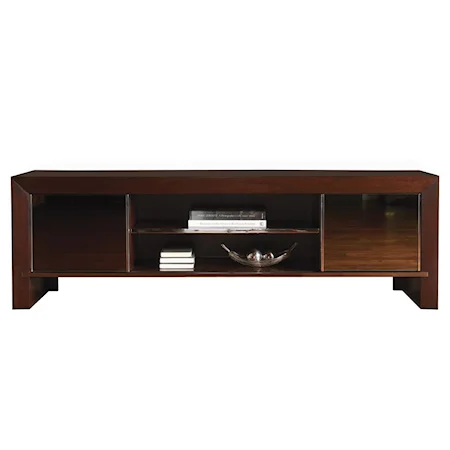 Meridian TV Console Media Unit with Smoked Mirror Doors